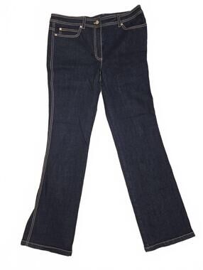 Escada Dark Wash Designer Denim Jeans Womens Size 40 US 10